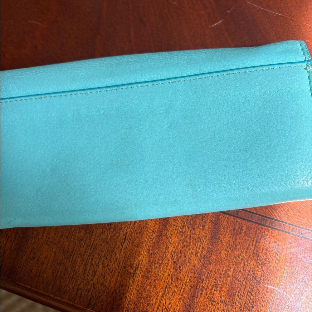 Tiffany & Co. Signature Blue Leather Continental Wallet - Picture 2 of 5